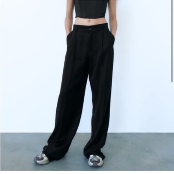 Zara limited edition Elegant Black flared black trouser - Picture 4 of 6